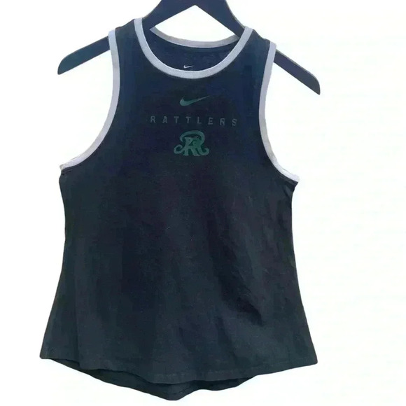 Nike women’s black tank top size small gently used rattle snake design - Picture 1 of 4